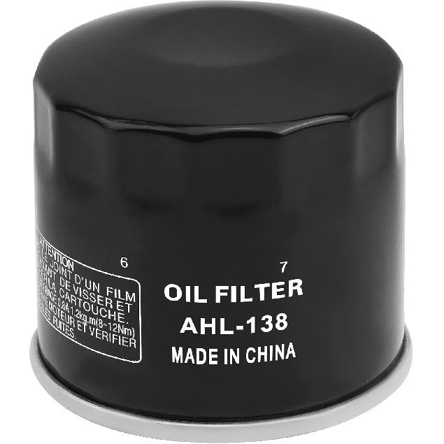 AHL 138 Oil Filter for Suzuki LTA700X Kingquad 4X4 700 2005-2008,LTA400 EIGER AUTO 2x4 376 2005 2007,LTA450X KingQuad 4x4 450 2007,LTA400F KingQuad
