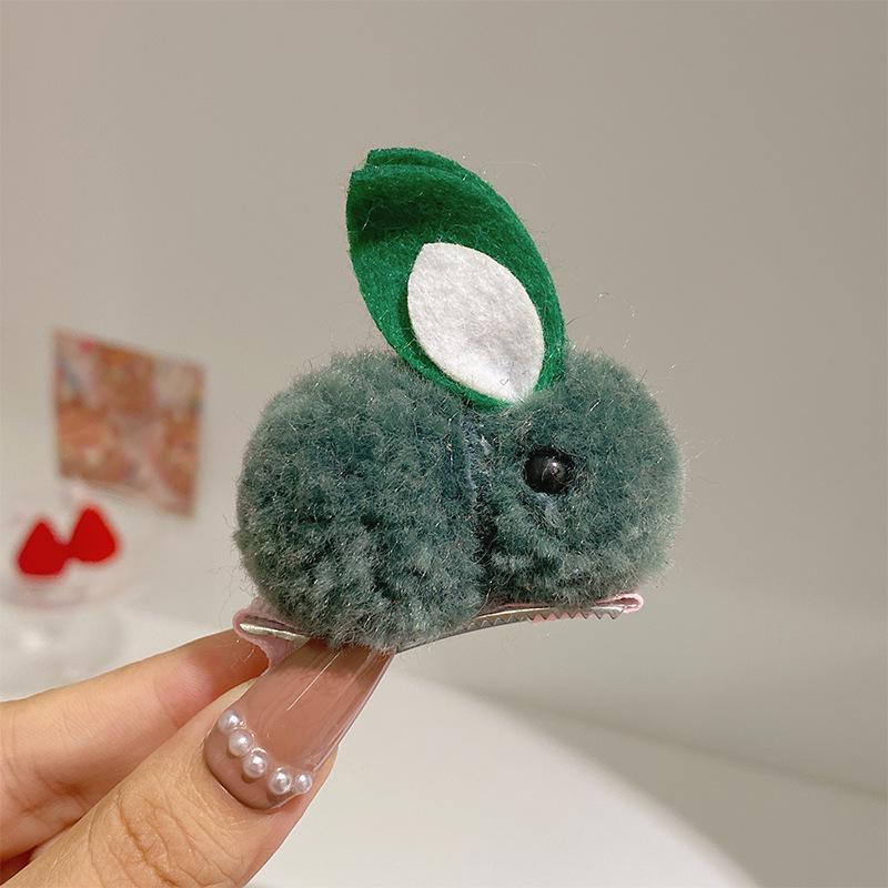 Autumn & Winter Plush 3D Bunny Hair Clip - Gentle on Hair for Women, Children & Babies