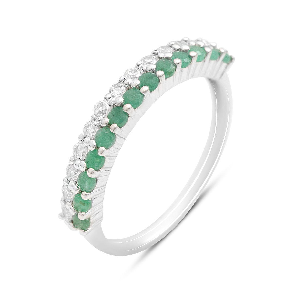 

Срібне кільце з натуральним смарагдом 1.19ct, вага виробу 2,31 г (2206088) 17 смарагдовий