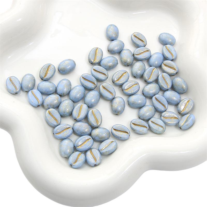 Handgemachtes Armband Perlen 8x10mm Acryl Kaffeebohnen Lose Perlen Handgemachtes DIY Zubehör Perlen Armband Schnüre Trennperlen