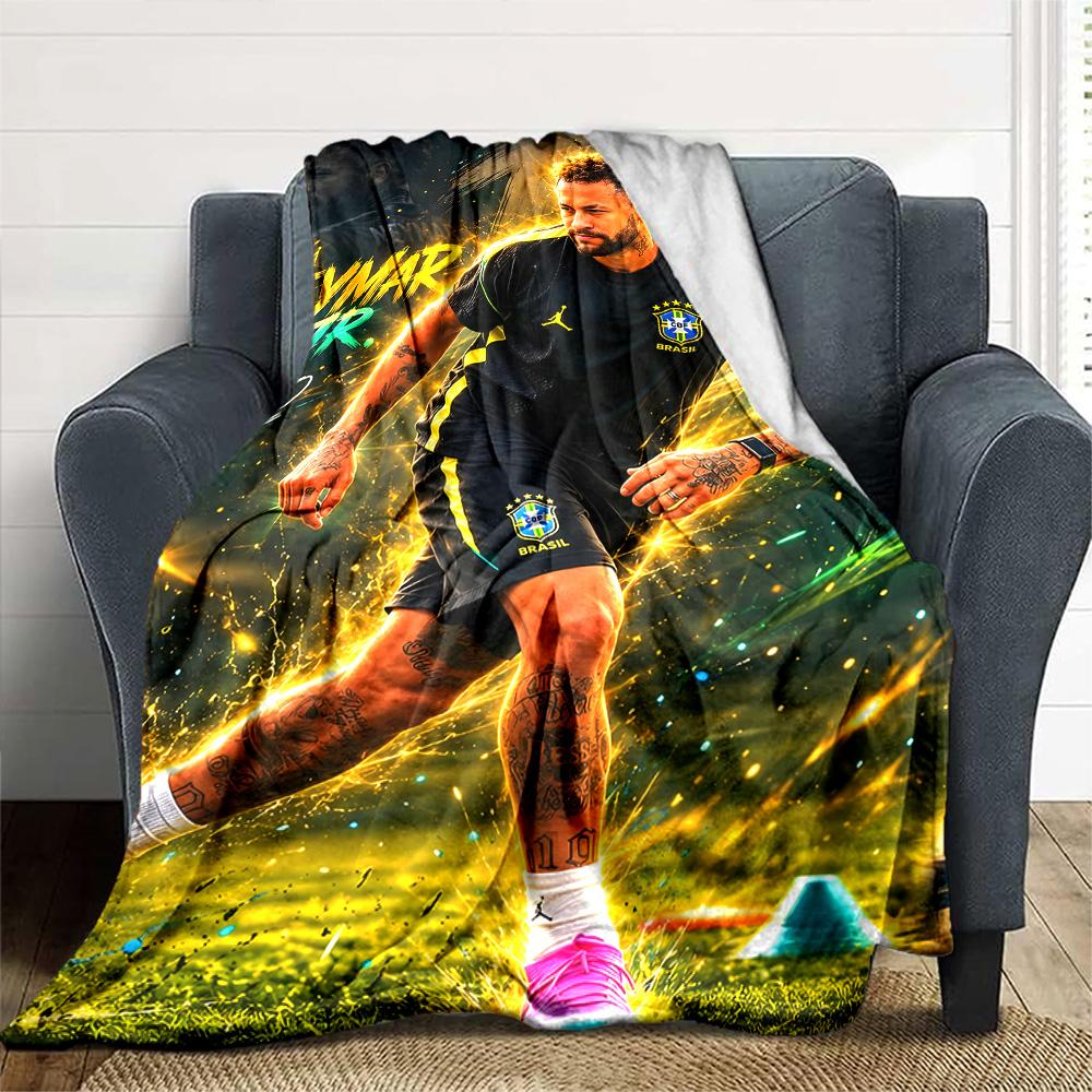 1pc Neymar17 Blanket, Gift, for Men and Women, Soft Blanket, Good for Sofa Bed Couch Travel, Lightweight Flannel Blanket