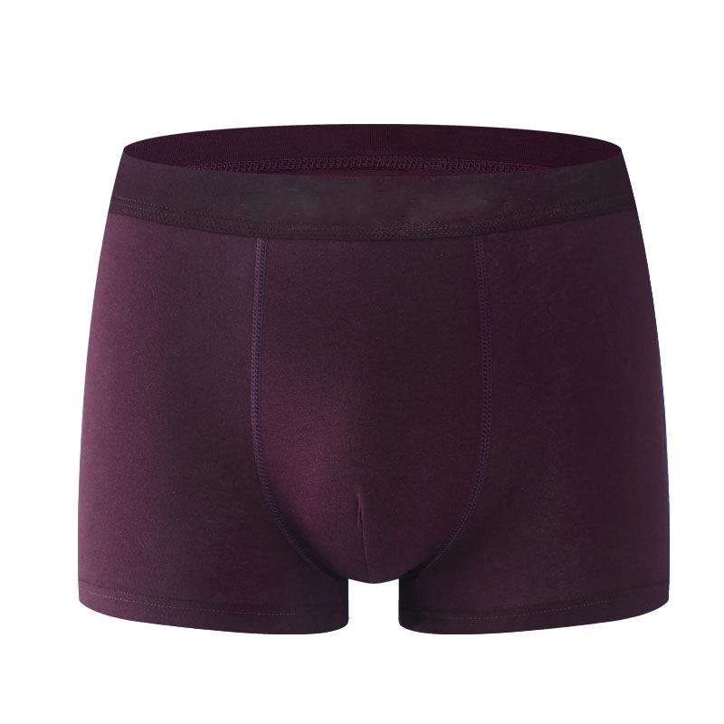 Men's Seamless Mid-Rise Cotton Boxer Briefs - Breathable, Solid Colors, Plus Size