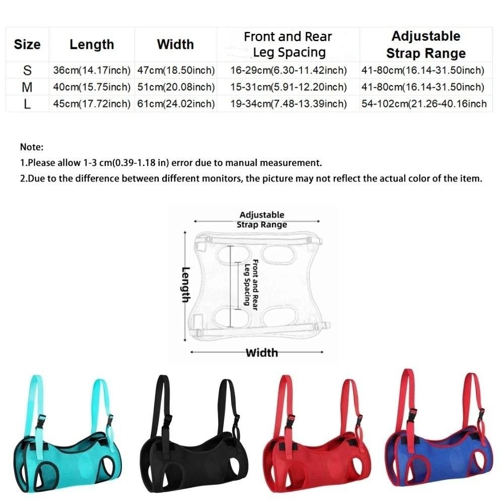 Breathable Mesh Pet Nail Trimming Hammock Elasticity Dog Trimming Restraint Bag  Bathing Assistance