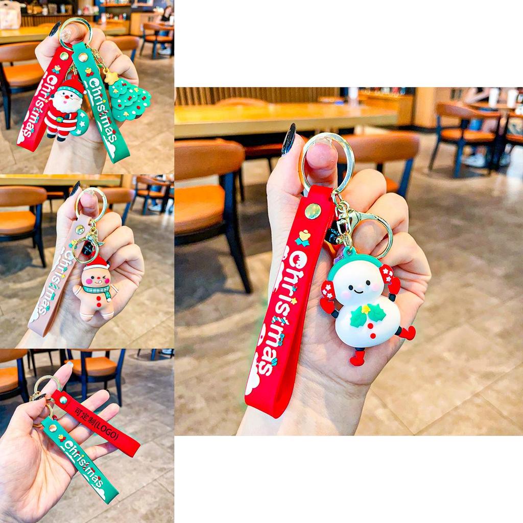 Adorable Christmas Santa Keychain Cute Acrylic Keyring Perfect For Holiday Gifts