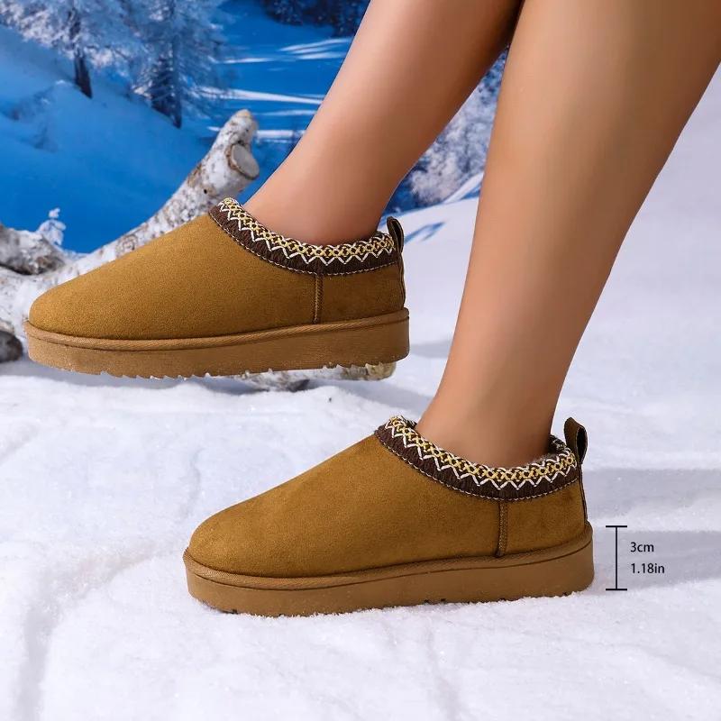 Fashion Winter Snow Boots Ethnic Style Women's Shoes Non-slip 2025 New Versatile Cotton Boots