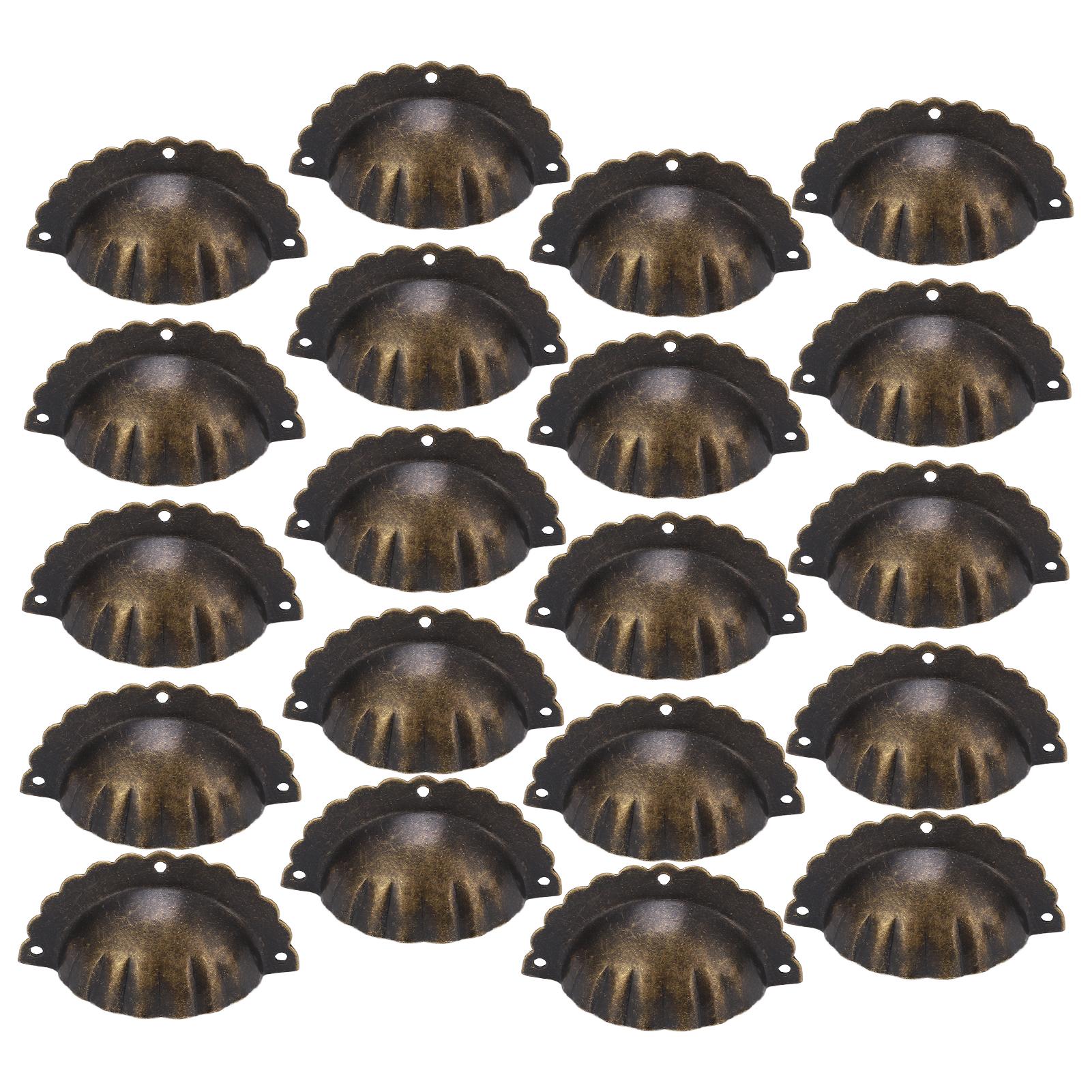 

20Pcs Handle Iron Material Shell Shape Unique Retro Elegant Firm Drawer Handles for Furniture Cabinet