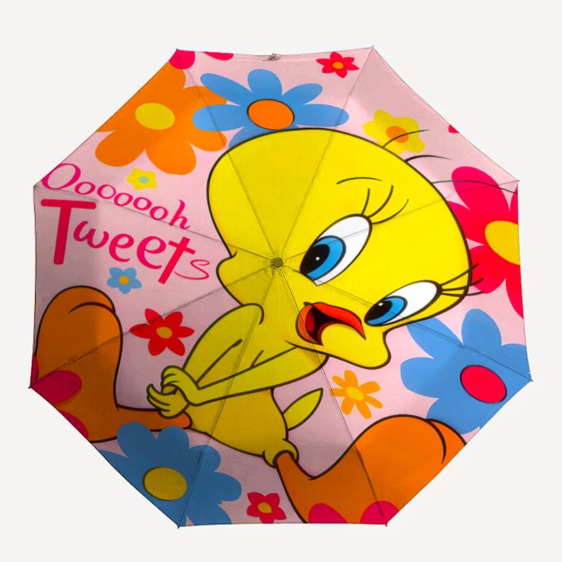 1pc Tweety1 Umbrella, Sun Protection, And UV Shielding. It Has Eight Sturdy Ribs for Outdoor Use And Perfect Gift
