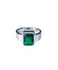 Sting925 Green Emerald Cut Ring