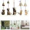 Liebliche Katzen Windspiele Innen- und Außendekoration Vintage Bronze Metall Beruhigende Klänge für Gartendekoration Geschenk