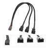 3/4 Way 4 Pin PWM Fan Splitter Cable PWM Fan Extension Cable for Computer Case 4Pin Fan Cable PC Fan Extension Cable