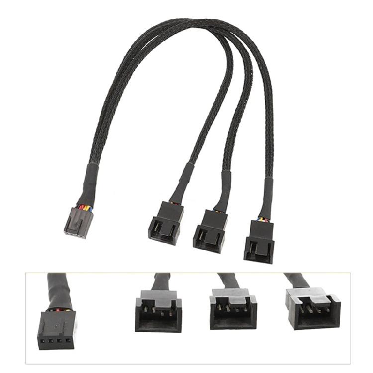 3/4 Way 4 Pin PWM Fan Splitter Cable PWM Fan Extension Cable for Computer Case 4Pin Fan Cable PC Fan Extension Cable