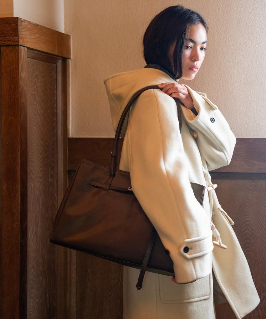 Ttudement Classic Belt Square Bag Brown