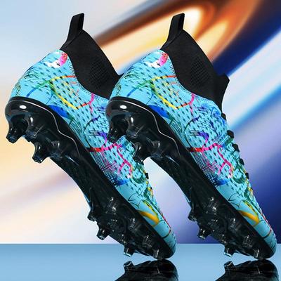 Kinder Graffiti Fußballschuhe Hochwertige Kunstrasensocken Outdoor Herren Long Nail Sport Fußballschuhe