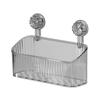 Stylish No-Drill Suction Cup Wall Storage Basket for Utensils & Toothbrushes