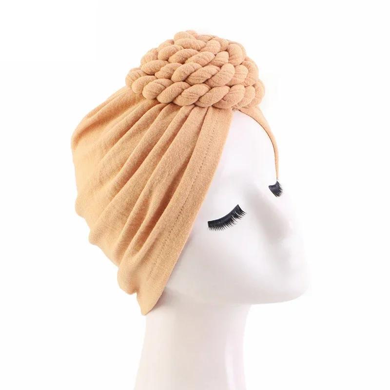 Bowknot Turban Indian Women Muslim Hijab Stretch Chemo Cap Cancer Hat Hair Loss Cover Head Scarf Wrap Beanies Bonnet Headwear