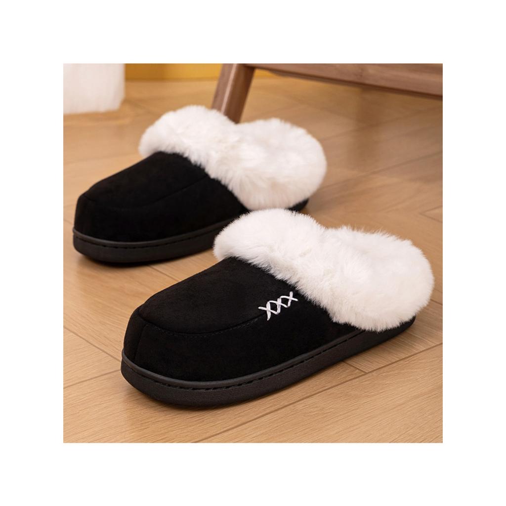 Hairy Slippers for Women, Winter New Style, Warm and Comfortable Home Slippers with Thick Cotton and Velvet Added