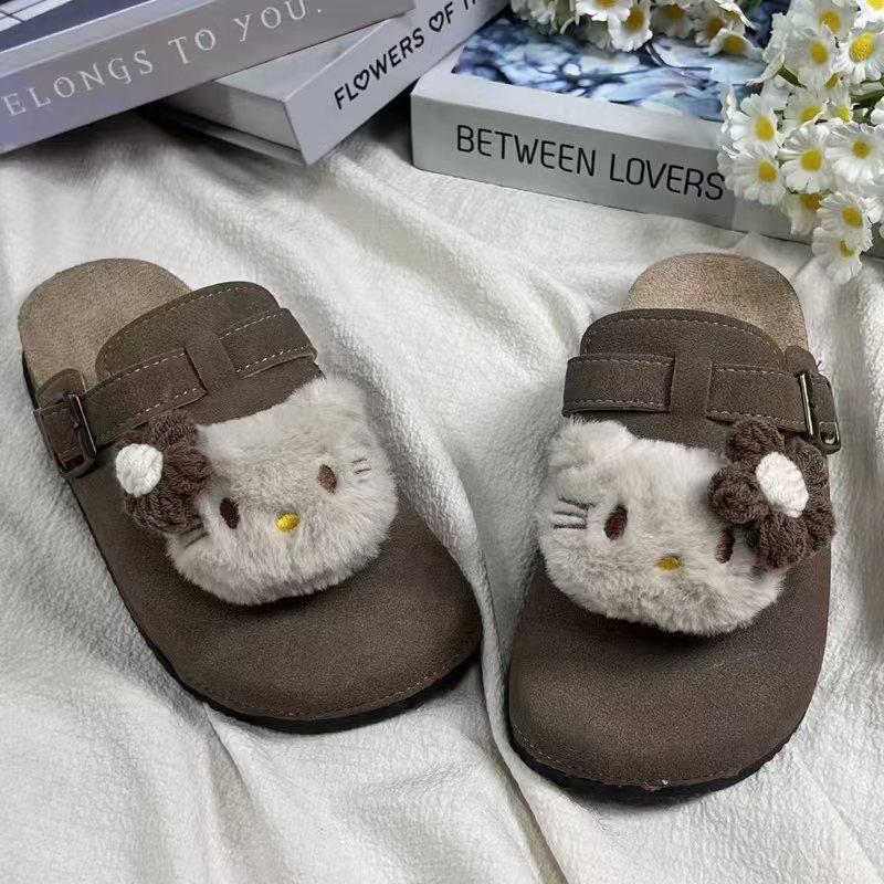 Birkenstock Spring/Autumn 2025 Parent-Child Closed-Toe Outdoor Half-Slippers with Cute Cartoon Design for Women and Kids