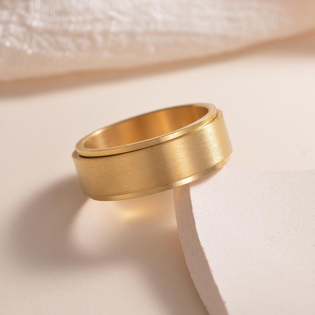 Modische Edelstahl Angst Fidget Spinner Ringe für Männer Frauen Coole drehbare Ringe Anti Stress Hochzeit