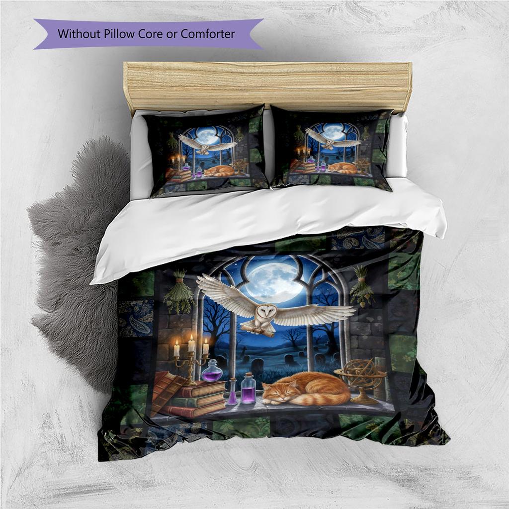 Cartoon Pattern Bedding Quilt Set Quilt Cover Pillowcase Home Decoration Birthday Gift (1 * duvet cover + 2 * pillowcase, without core)