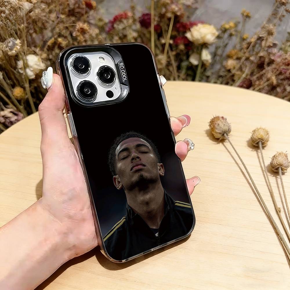 Fußball J-Jude B-Bellinghams Handyhülle Für iPhone 17,16,15,14,13,12,11 Plus,Pro Max,XS,Farbige Silberbeschichtete Innenseite