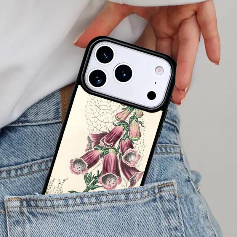 Botanical Drawings Flowers Plants Soft Phone Case for iPhone 16e 15 14 13 12 17 Pro Max Plus Air 17pro Cover Coque