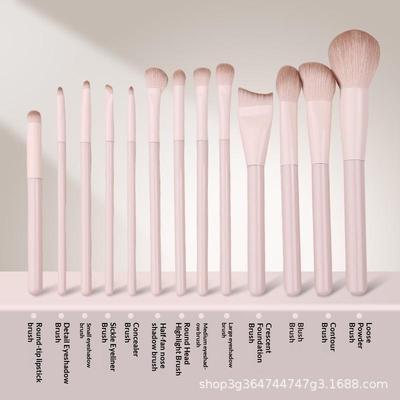 Set de 13 Brochas de Maquillaje Brochas para Base de Maquillaje Corrector Colorete Polvos Sombra de Ojos Iluminador Herramientas de Belleza Cosméticas