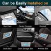 Bling Rhinestone PU Leather Car Sun Visor Tissue Box Holder Case Clip Backseat Tissue Case Auto Interior Accessories for Women