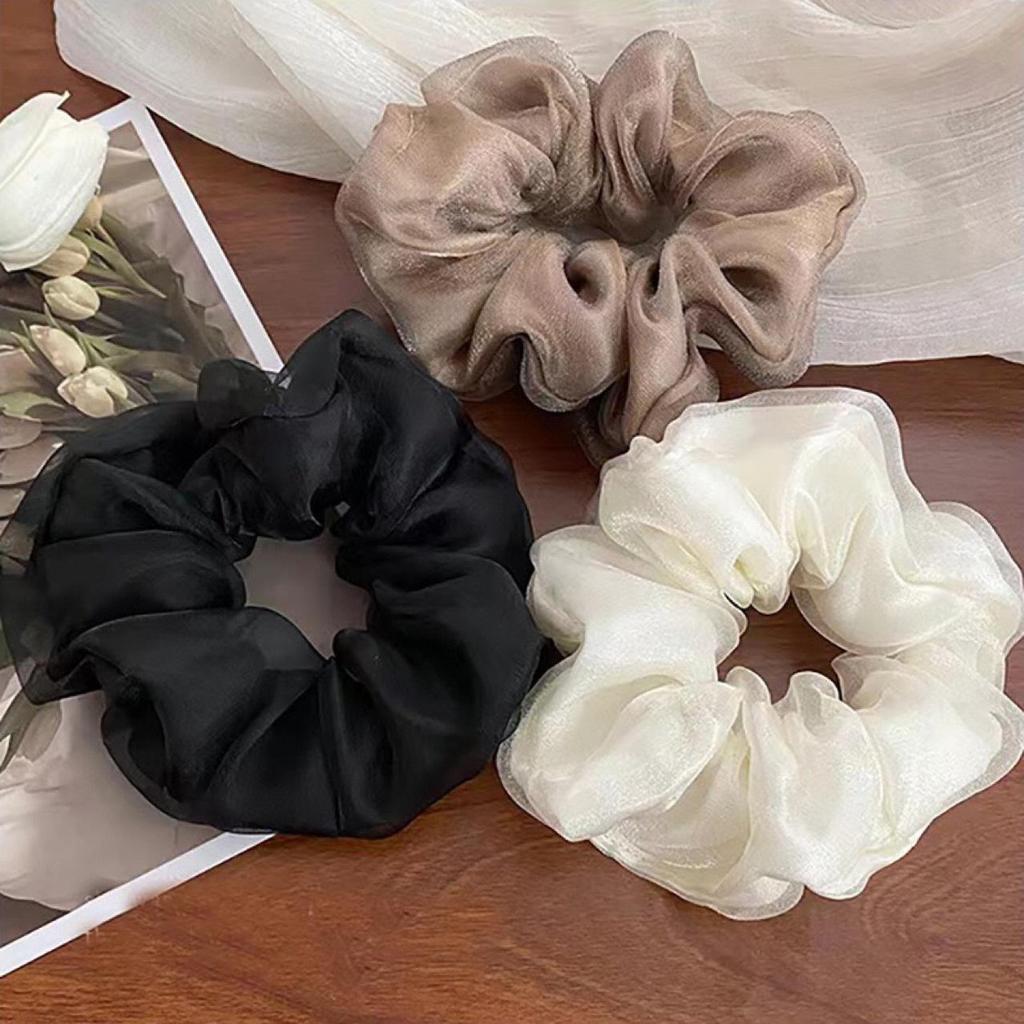 Elegant Solid Color Mesh Hair Tie - Mori Style Fairy Accessory