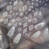Tomoni Velvet Snowflake Crystal Diamond Nail Art Stickers