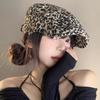 Unisex Leopard Print Beret Hats Adjustable Autumn Winter Flat Gatsby Peaked Cap Outdoor Newsboy Caps