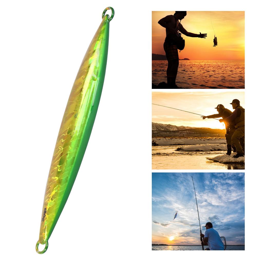 Sea Fishing Iron Plate Artificial Simulation Lure Bait Deep Sea Fishing Accessorygreen