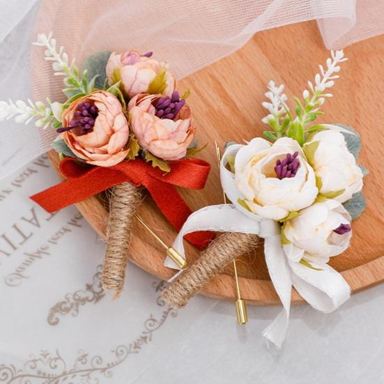 

Брошь с цветком розы, реалистичные зеленые листья, противоскользящая элегантная элегантная брошь для жениха, невесты, жениха, цветочный корсаж, булавка для лацкана, товары для свадебной вечеринки