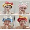 Ginger Yellow Large Bow Hair Drying Turban