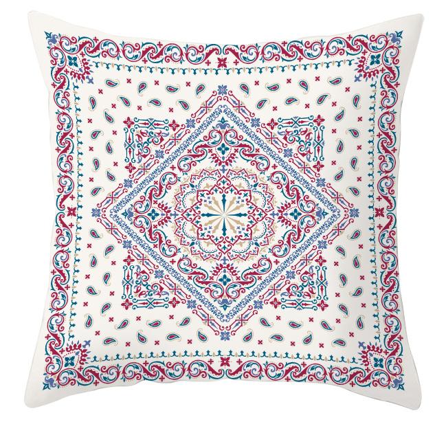 Mandala Ethnic Style Printed Peach Skin Velvet Pillowcase, Bohemian Home Pillow and Cushion Cover