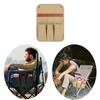 Outdoor Seat Organizers Bag with Triple Pockets Canvas Texture Effortlessly Attachments Foldable for Travel Storage