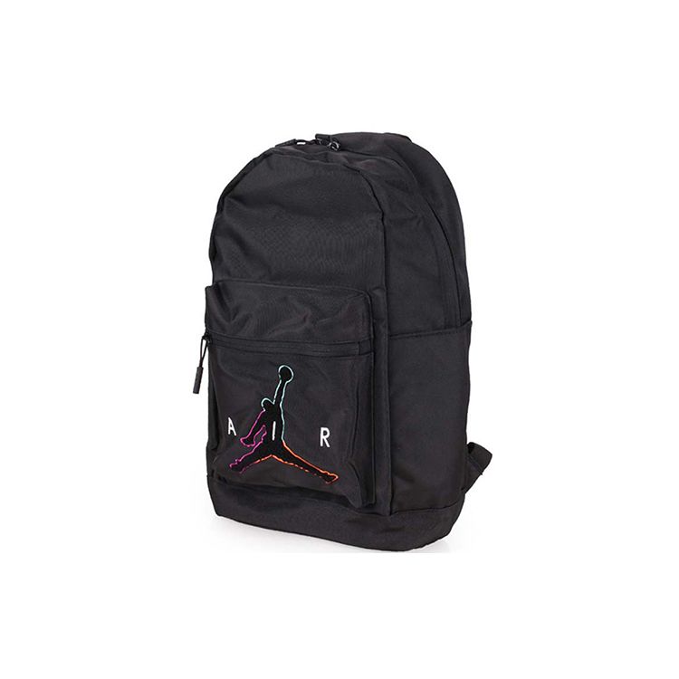 Jordan Aj Flight Logo Sports Polyester Backpack Unisex Backpacks Black 9A0311-K5T Black