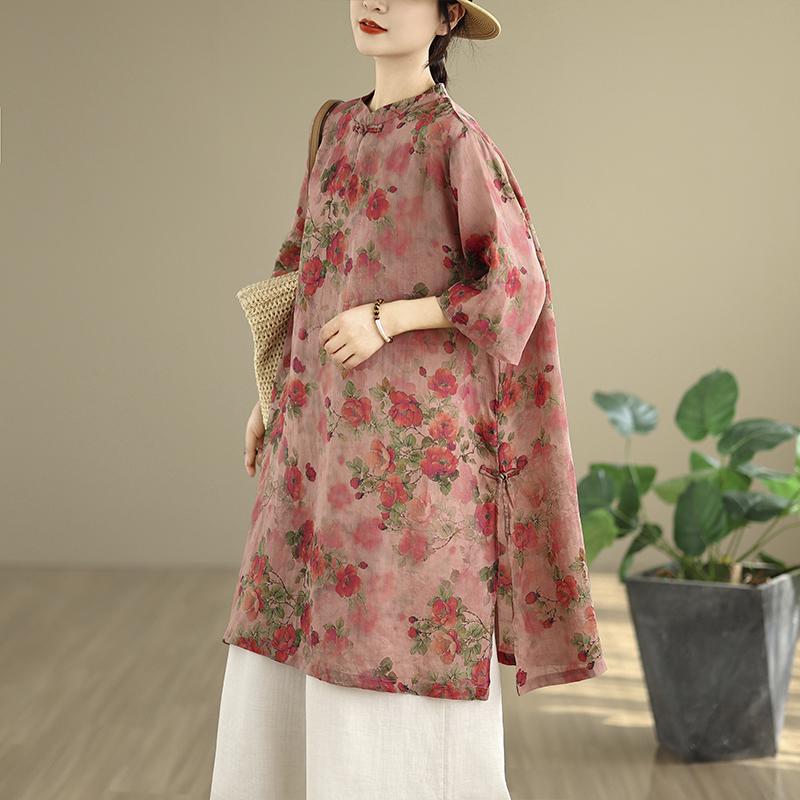 DIMANAF 2025 New Summer Women Plus Size T-Shirt Floral Short Sleeve Design Loose Basic Casual Tops T-Shirt Vintage