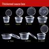 Disposable Plastic Sauce Containers with Attached Lids