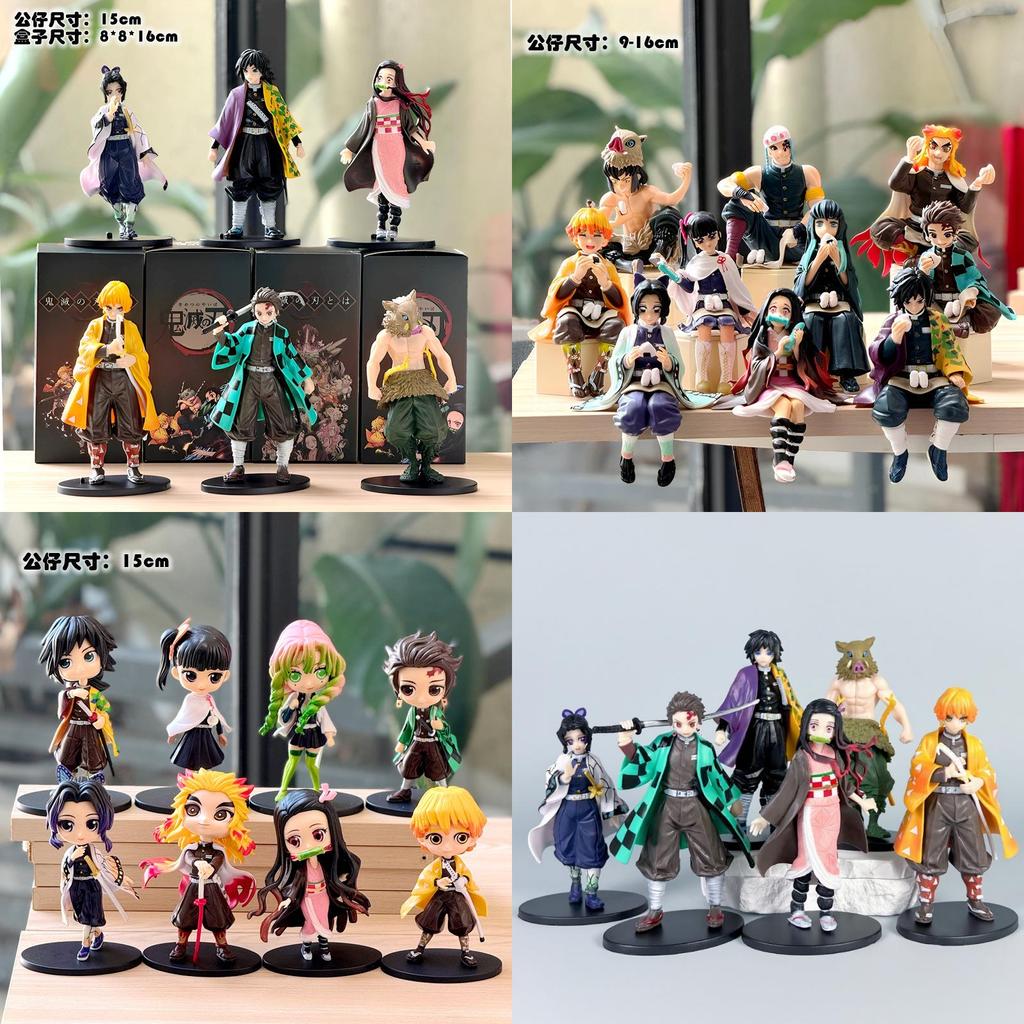 Demon Slayer Pvc Anime Figure Set With Collectible Characters For Fans And Giftgiving