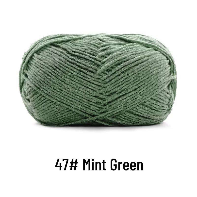 Suhe Meng Xiaoxiao 4-Ply Combed Cotton Milk Yarn for DIY Knitting: Blanket, Hat, Scarf Projects