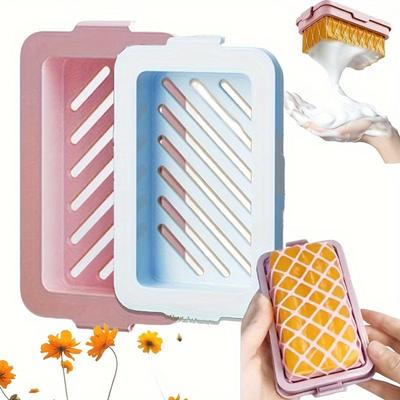 2 Pezzi Scatola Porta Sapone a Rete Altamente Elastica Rete ad Alta Elasticità Scatola Porta Sapone Multifunzionale Schiumogena Nuova Rete Schiumogena Soa