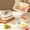 WORTHBUY Leak Proof Lunch Box Portable Food Container Microwavable Detachable Compartment Bento Box Plastic Transparent Food Box
