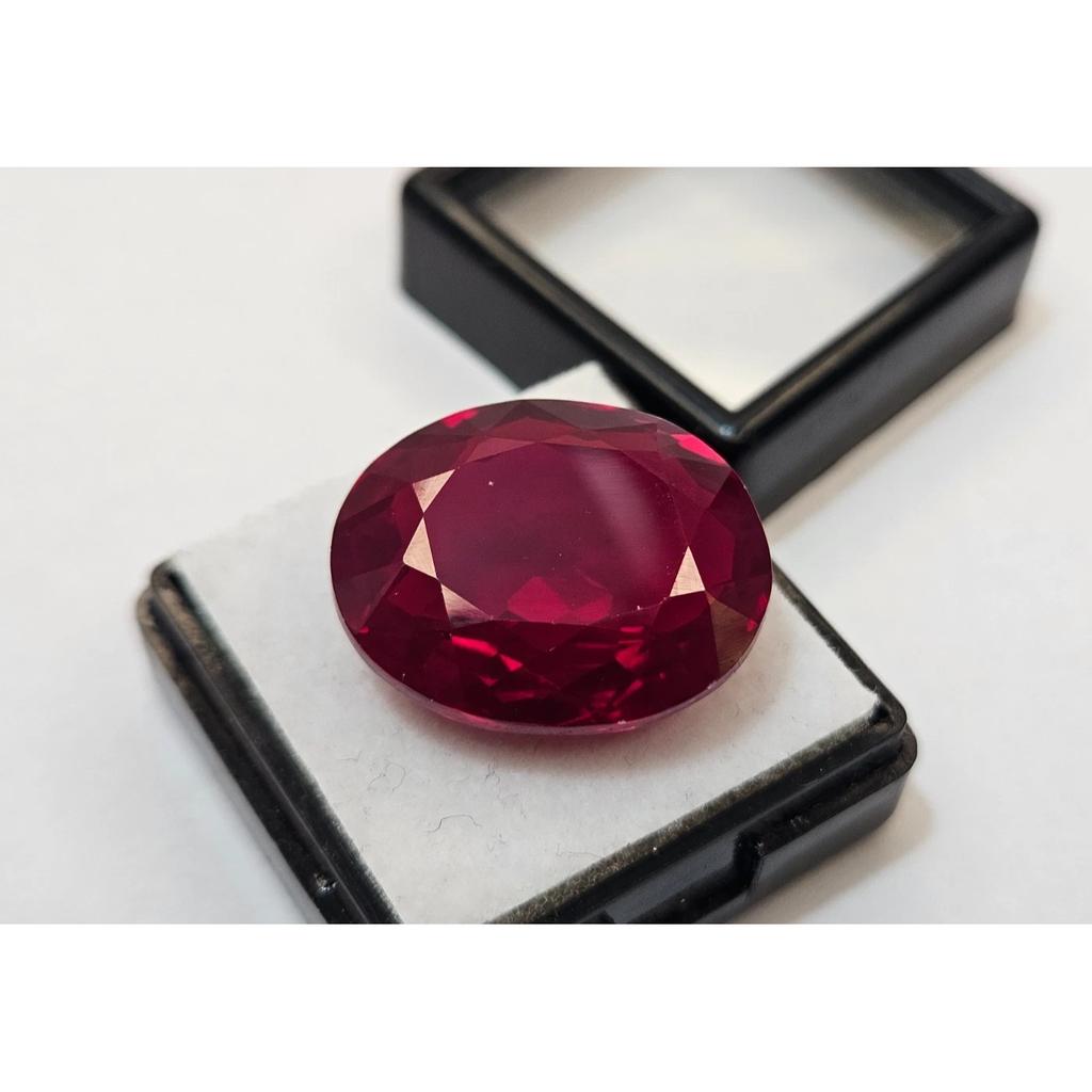 Stunning Mozambique Ruby Red Color Oval Cut 28+ Ct Certified Loose Gemstone