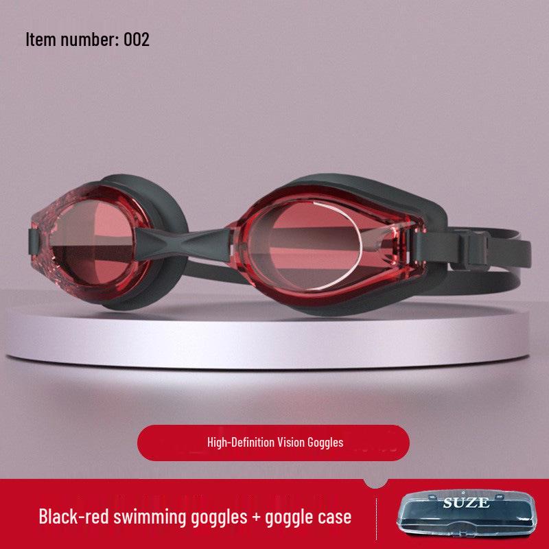 High-Definition, Anti-Fog, Waterproof Swimming Goggles with Earplugs for Adults