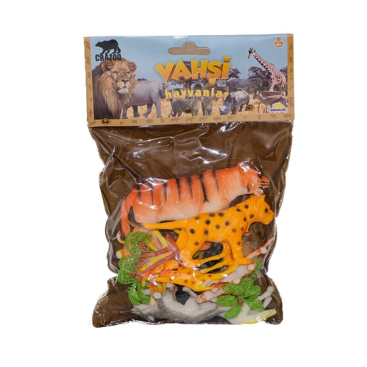 

0711 Wild Animals Набор для игр с животными с сумкой среднего размера