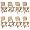 Day and Night - Day and Night Folding Garden Chairs 8 Units Solid Acacia Wood and Cushions