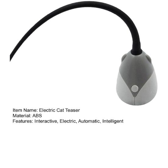Automatic Silicone Tail Teaser Toy Electronic Interactive Cat Wand Toy Rechargeable Kitten Exercise Toy for Indoor Cats