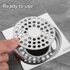 Stainless Steel Floor Drains Cover Dense Holes Anti-blocking Shower Hair Catcher Round Square Drain Hair Filter Shower Drain