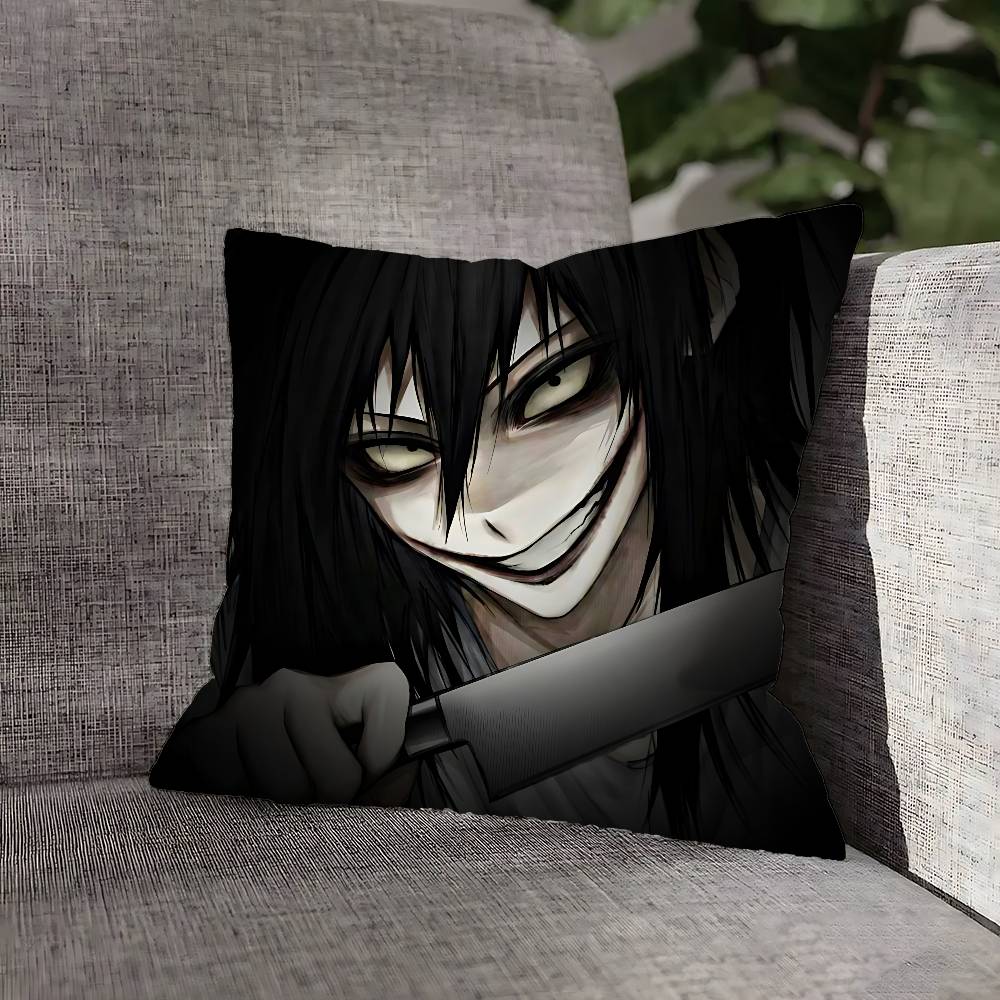 Creepy Urban Killer Jeff Pillow Case For Sofa Decor Car Office Room Printing Cushion Cover Decorations and Protector