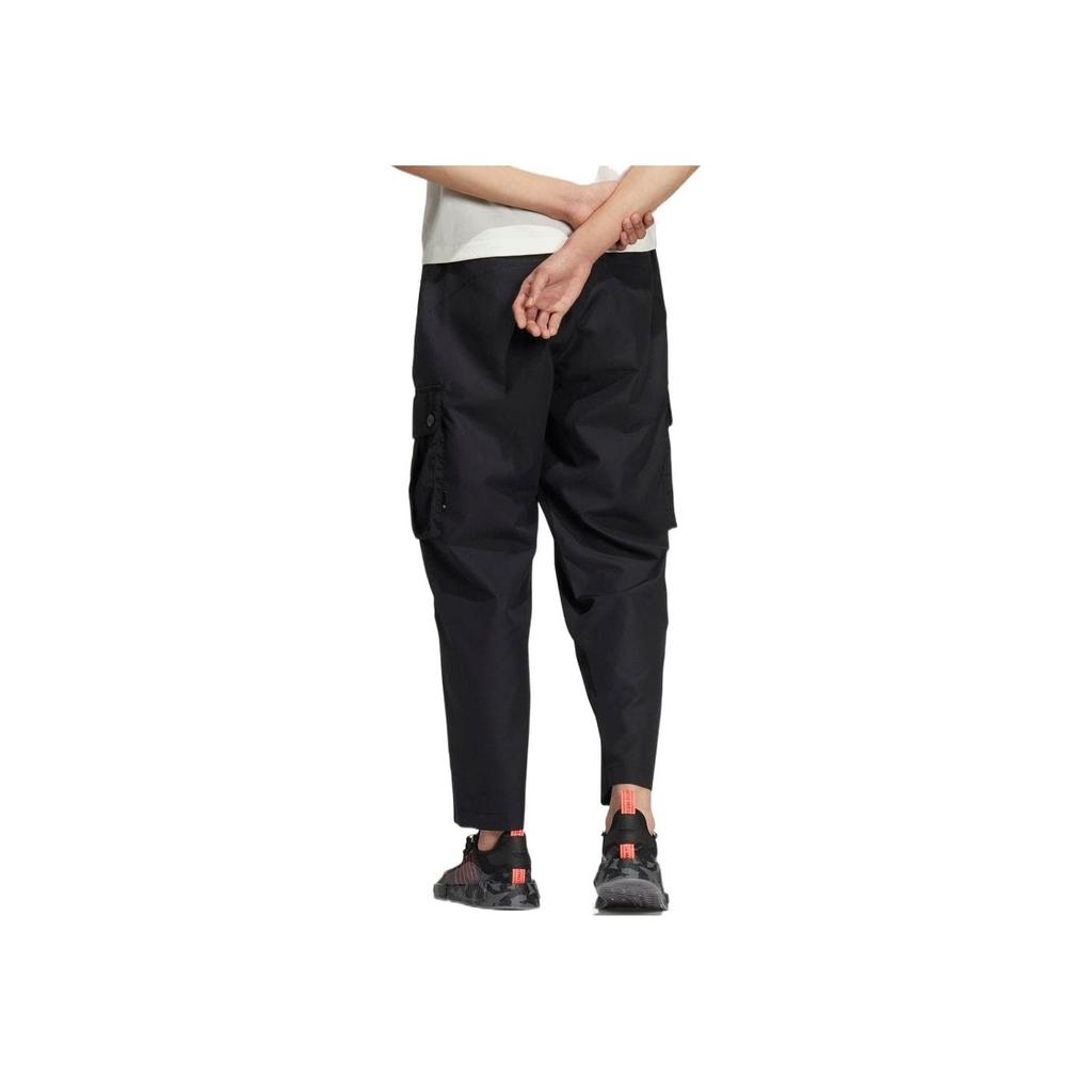 Adidas Originals Trefoil Solid Pocket Cargo Casual Pants Men Bottoms Black HU1155